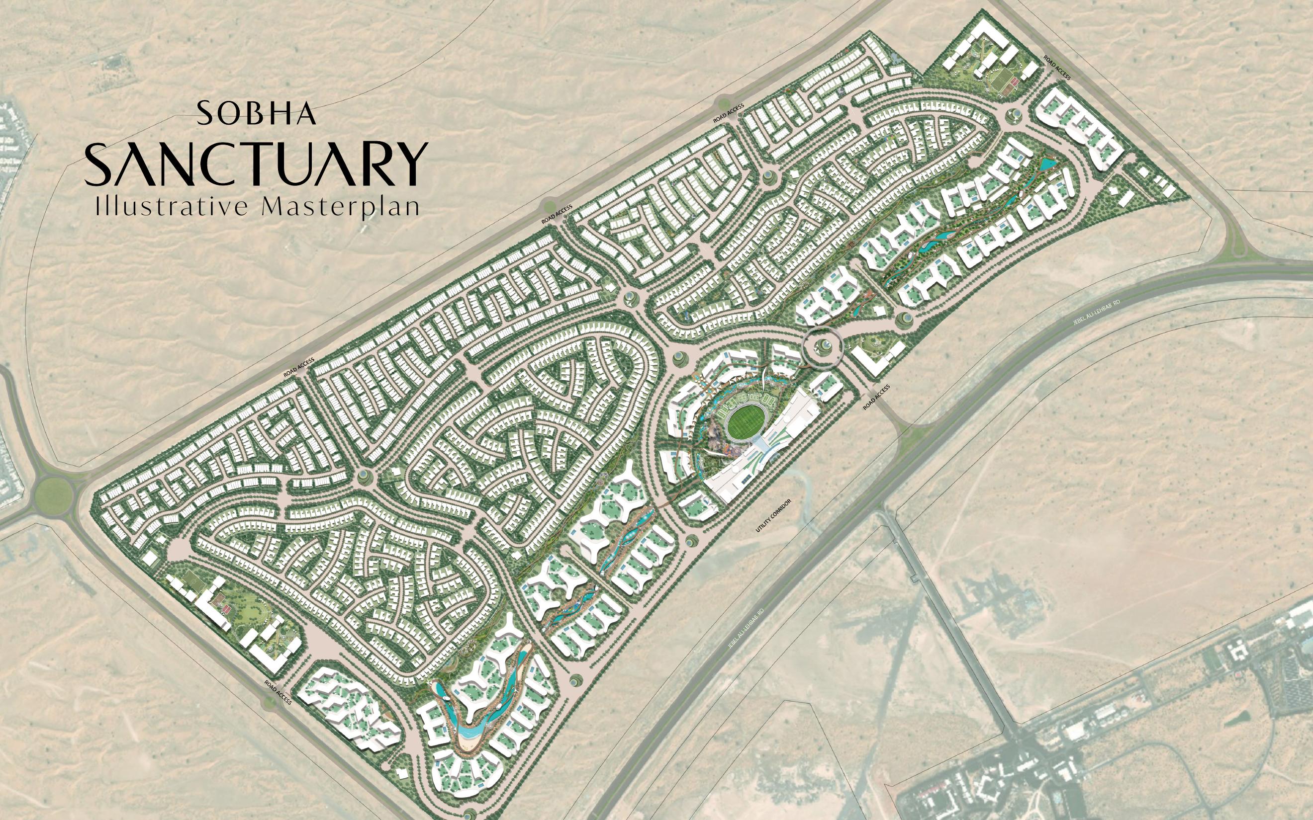 Illustrative masterplan of Sobha Sanctuary
